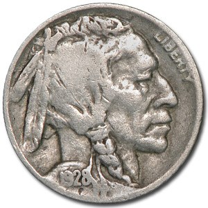 1928-D Buffalo Nickel Good+ 1928-D Buffalo Nickel Good+